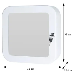 Apteczka ścienna biała z lustrem * Bathroom Solutions