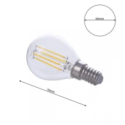 Żarówka Filamentowa LED 4W G45 E14 4000K