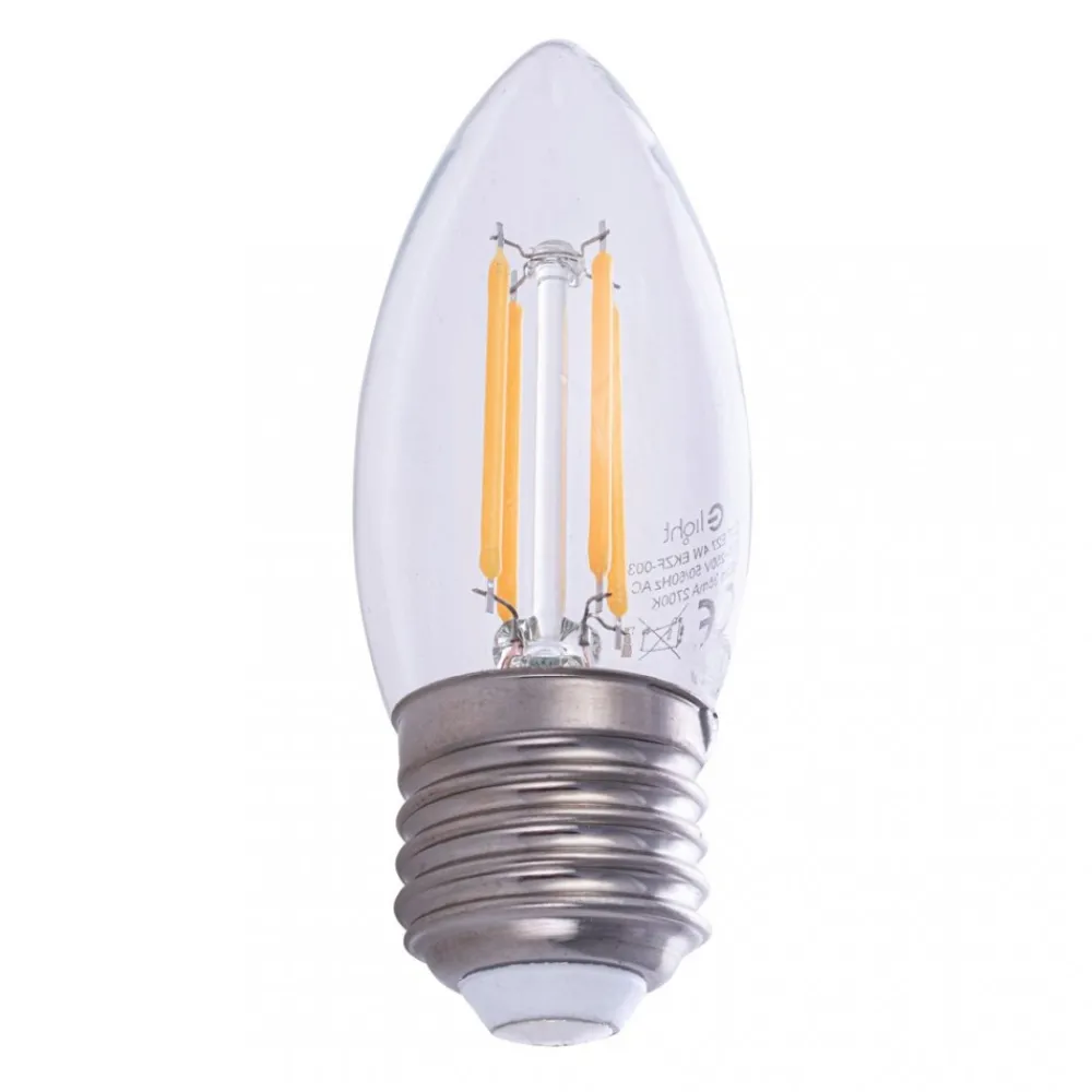 Żarówka Filamentowa LED 4W Świeczka Ciepła 2700K * Eko-light Best