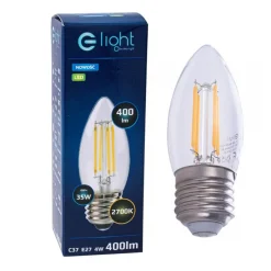 Żarówka Filamentowa LED 4W Świeczka Ciepła 2700K * Eko-light Best