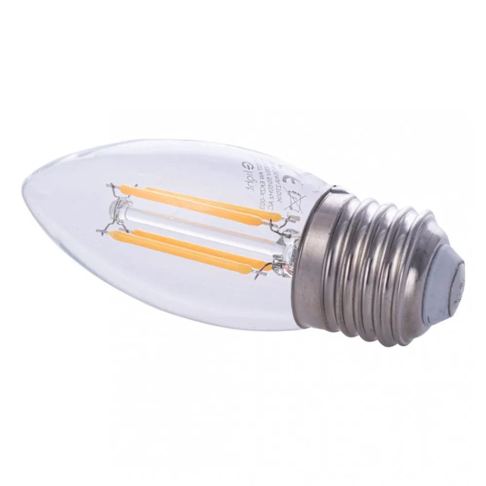 Żarówka Filamentowa LED 4W Świeczka Ciepła 2700K * Eko-light Best