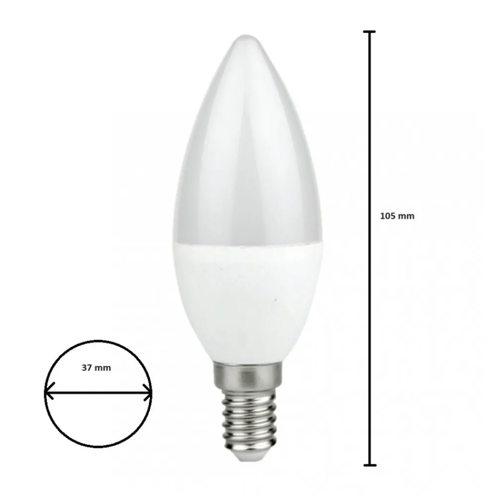 Żarówka LED 7W E14 C37 Świeczka Ciepła * Eko-light Clearance