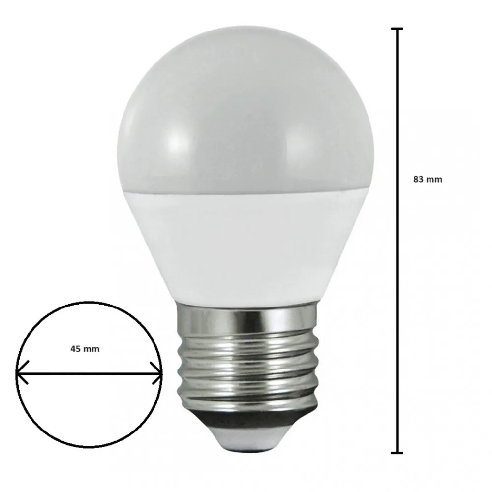 Żarówka LED 7W E27 G45 Zimna 6000k * Eko-light New