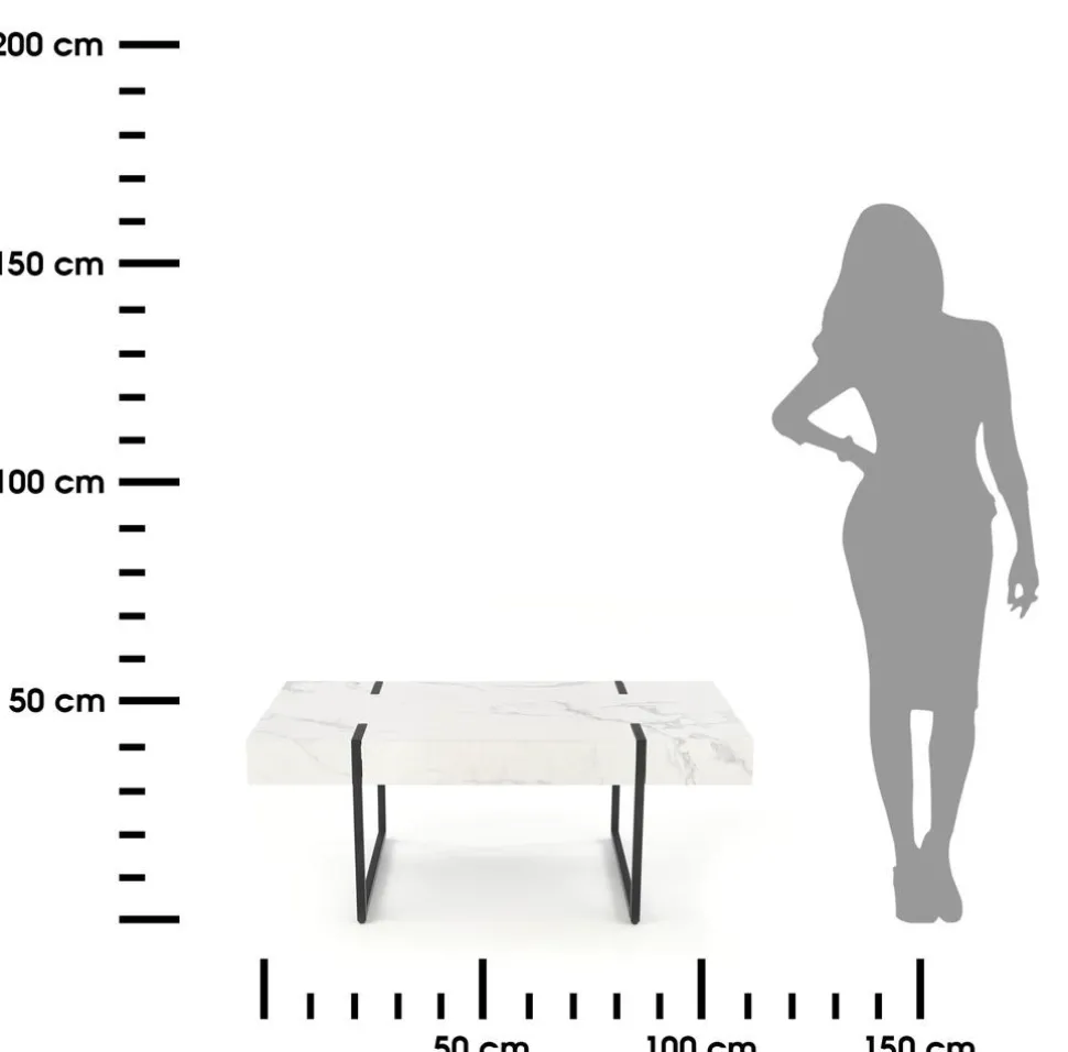 Ława Blanca White Marble 110x60 cm