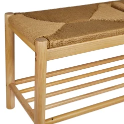 Ławka Maesi 95x35x45 cm naturalne drewno * Atmosphera Best