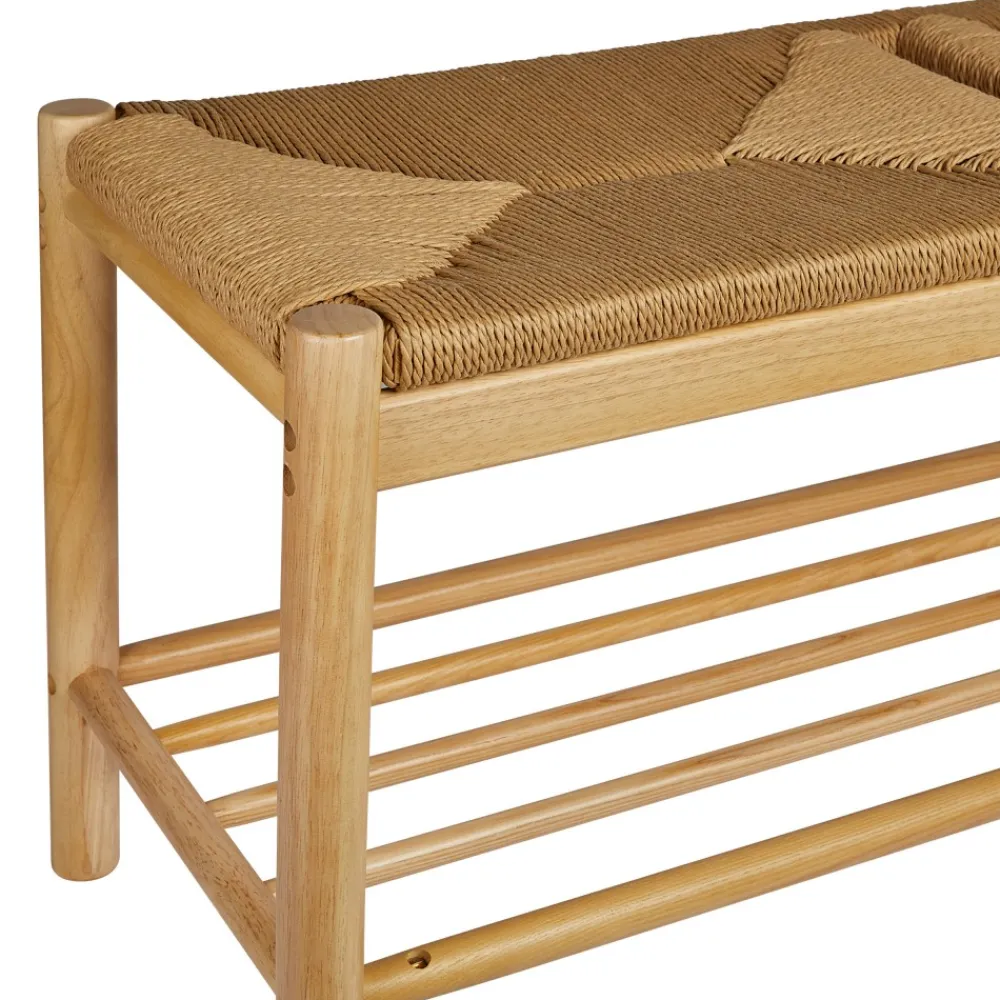 Ławka Maesi 95x35x45 cm naturalne drewno * Atmosphera Best
