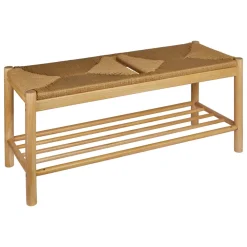 Ławka Maesi 95x35x45 cm naturalne drewno * Atmosphera Best