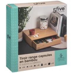 Bambusowe pudełko na kapsułki do kawy * 5five Simply Smart Sale