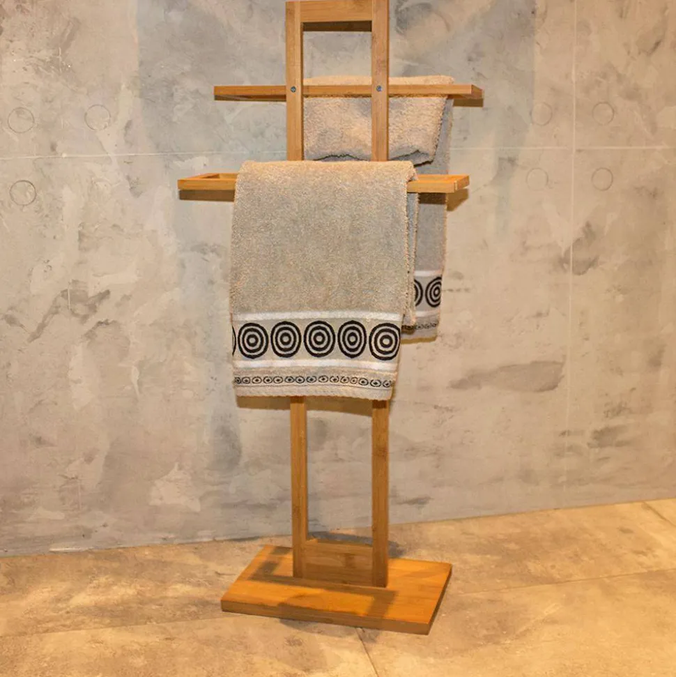 Bambusowy wieszak na ręczniki 85 cm