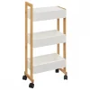 Bambusowy wózek mobilny Natureo White * 5five Simply Smart