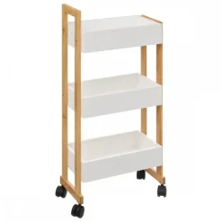 Bambusowy wózek mobilny Natureo White * 5five Simply Smart