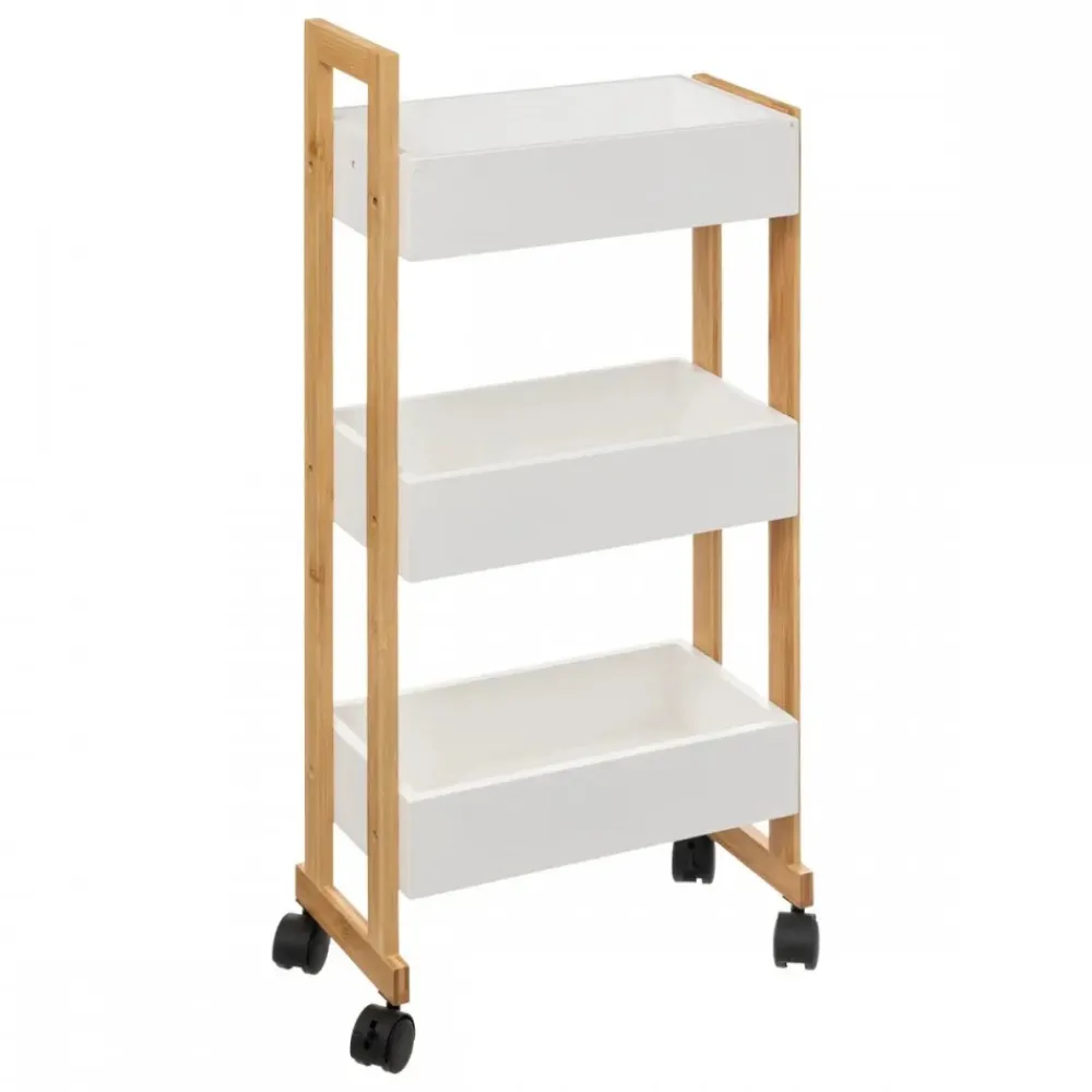 Bambusowy wózek mobilny Natureo White * 5five Simply Smart