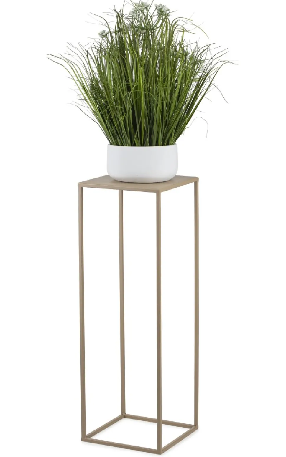 Beżowy kwietnik stojący 70 cm