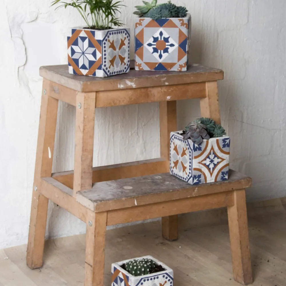 Betonowa doniczka Azulejos 13cm * Esschert Design New