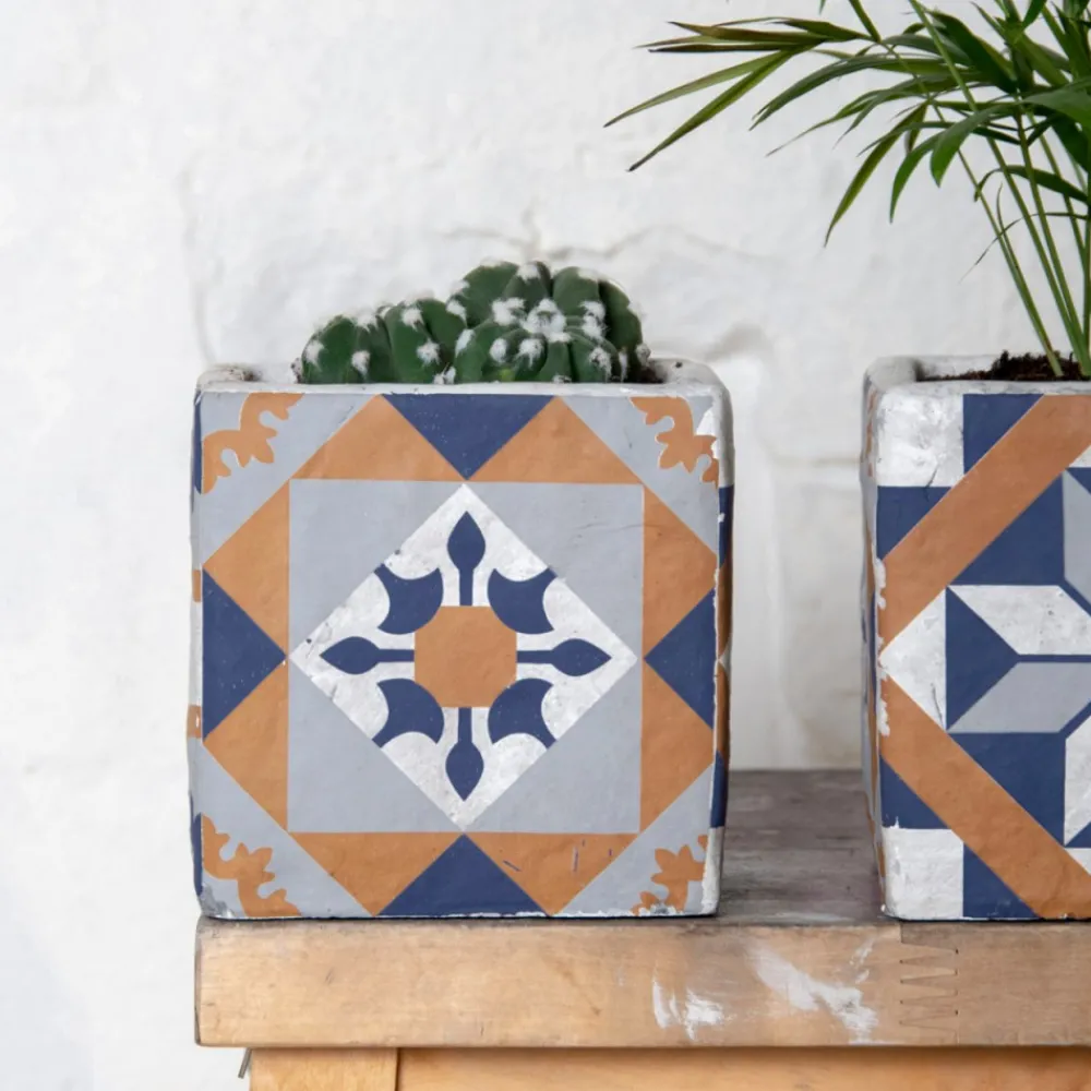 Betonowa doniczka Azulejos 13cm * Esschert Design New