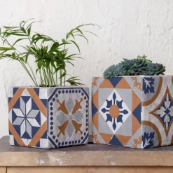 Betonowa doniczka Azulejos 13cm * Esschert Design New