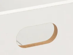 Białe drewniane pudełko do przechowywania 15 x 31 cm