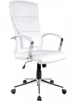 Białe krzesło do biurka Aurelius