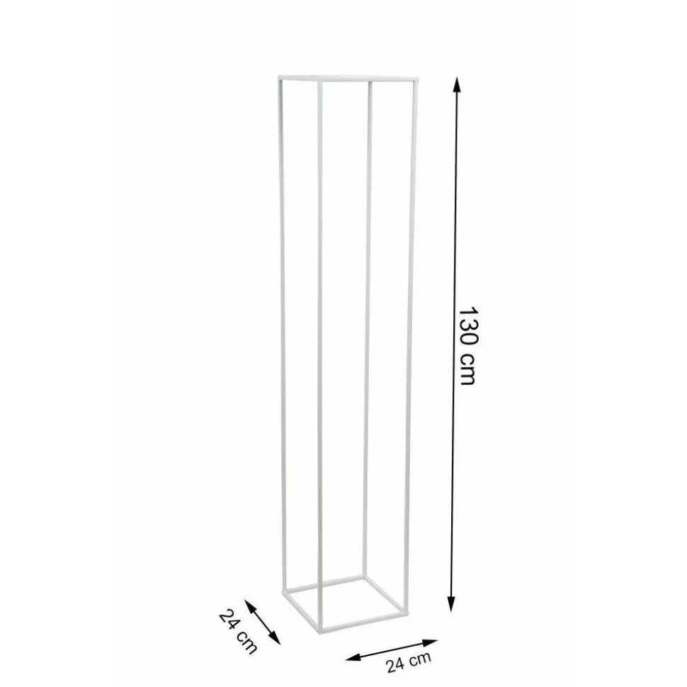 Biały nowoczesny kwietnik stojący 130 cm LOFT