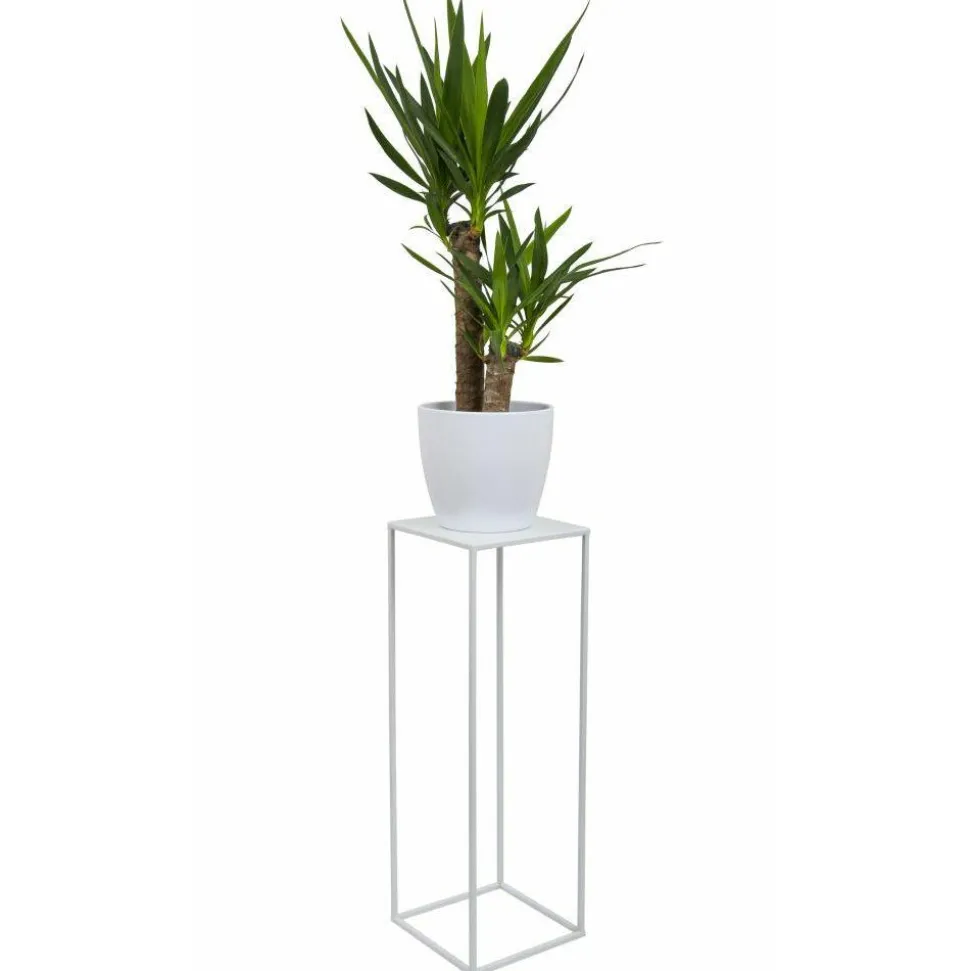 Biały nowoczesny kwietnik stojący 70 cm GLAM