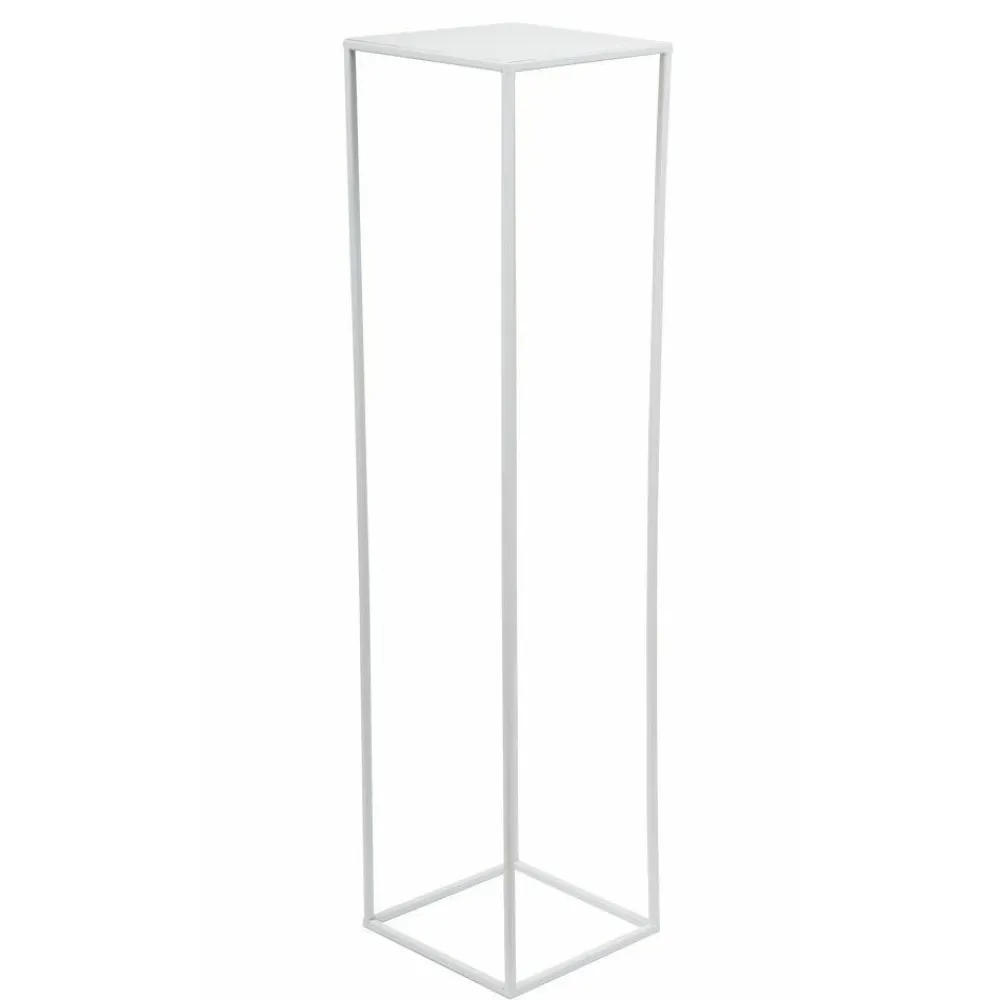 Biały nowoczesny kwietnik stojący 100 cm LOFT * HowHomely Outlet