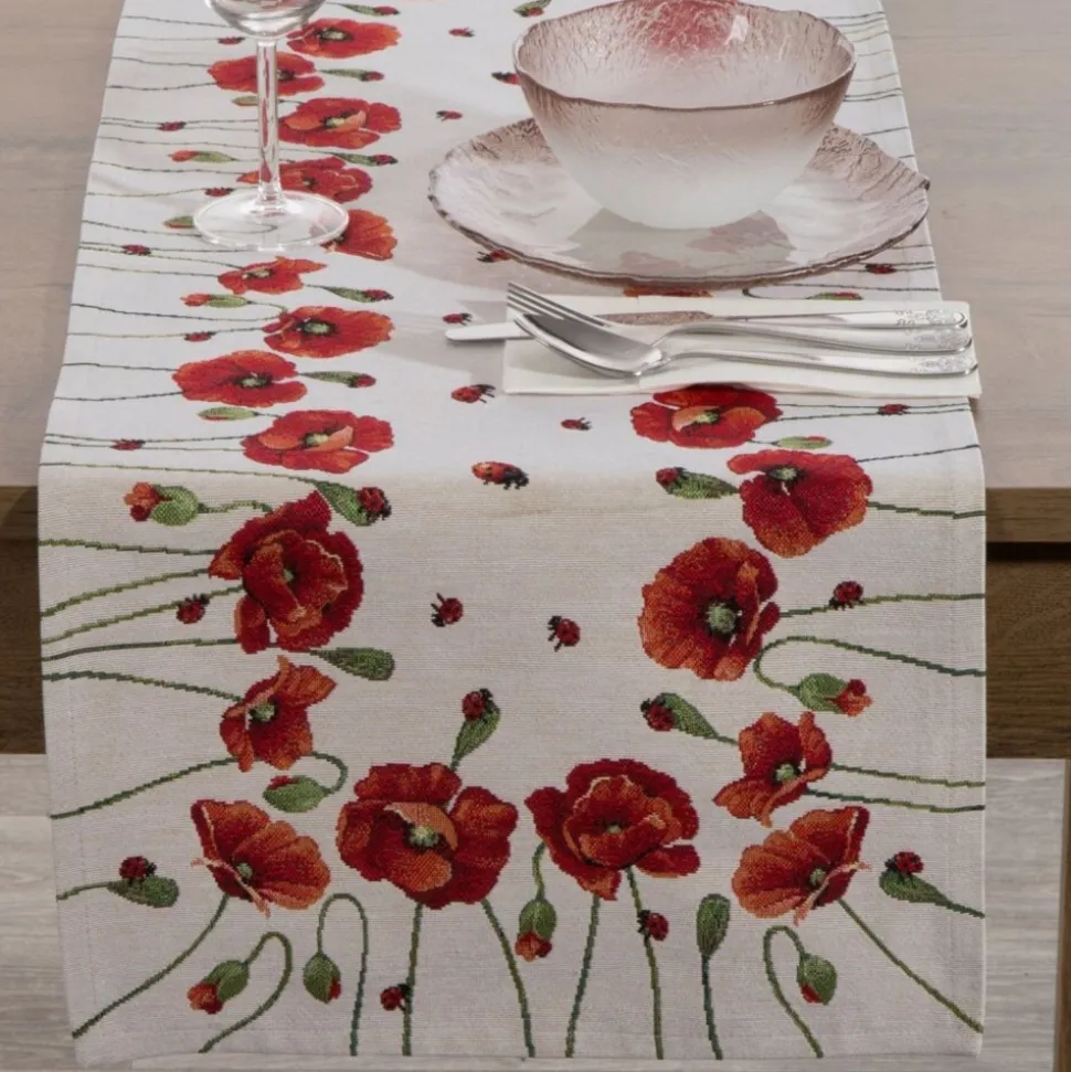 Bieżnik gobelinowy 1064/NAT 40x100 cm maki