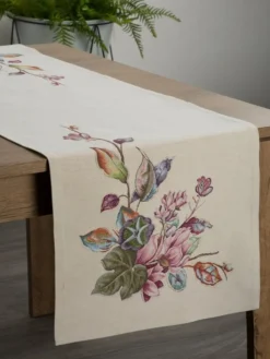 Bieżnik gobelinowy 1215/NAT 40x100 cm kwiaty