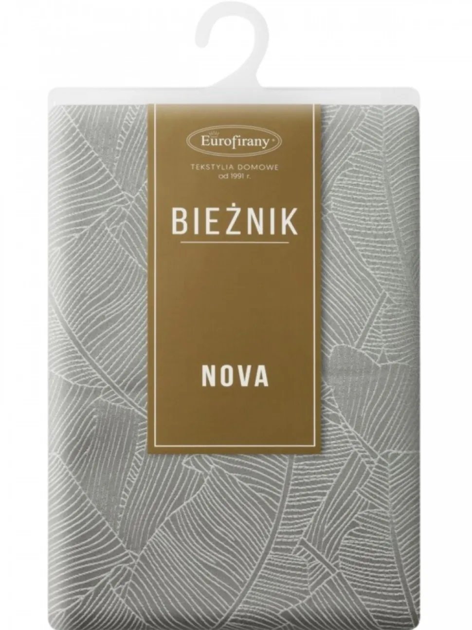 Bieżnik Isla 40x140 cm srebrny