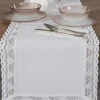 Bieżnik NATALY 40X140 cm biały koronka