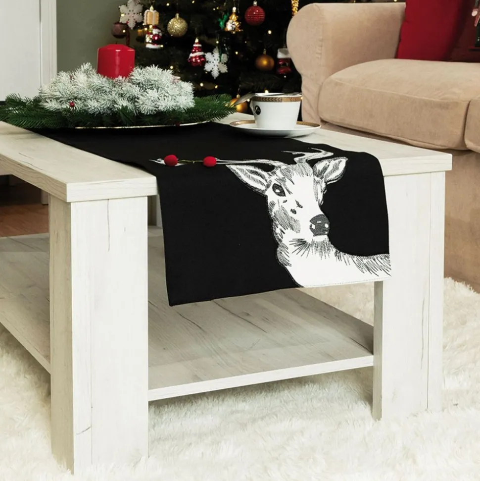 Bieżnik RUDOLF 35x140 cm czarny