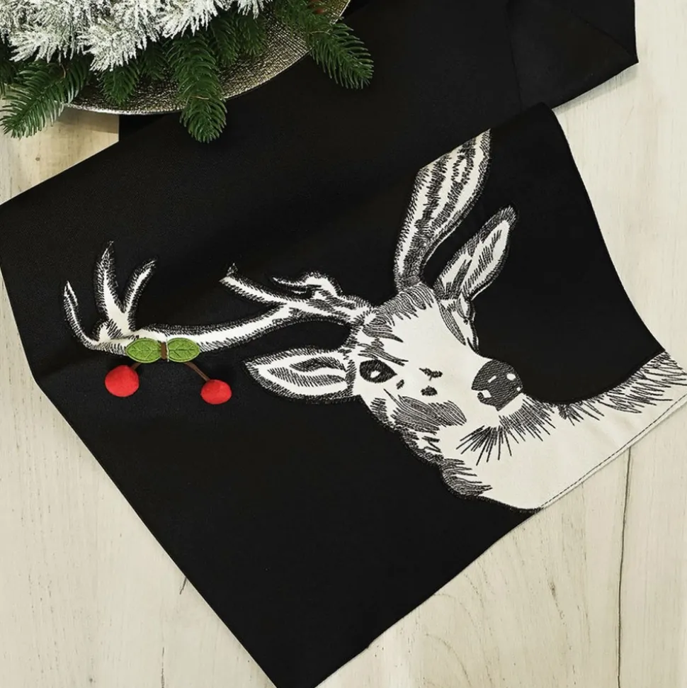 Bieżnik RUDOLF 35x140 cm czarny