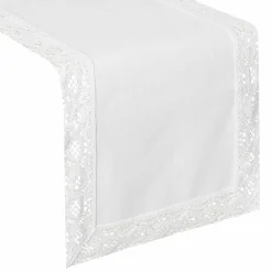 Bieżnik SUSAN 40X140 cm biały koronka