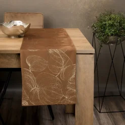 Bieżnik velvetowy BLINK 16 35x220 cm brązowy