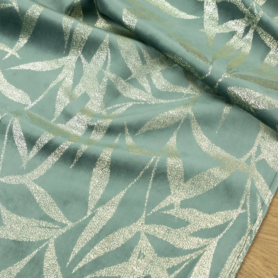 Bieżnik velvetowy BLINK 15 35x220 cm ciemnomiętowy