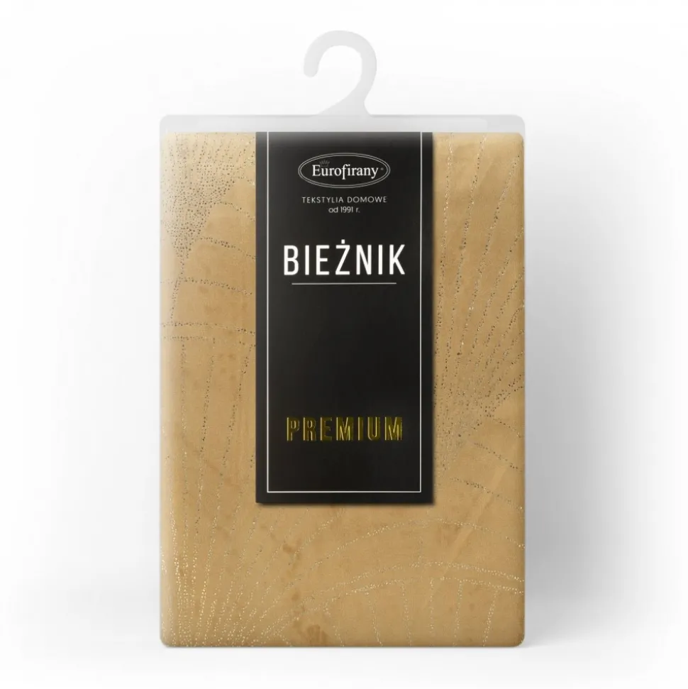 Bieżnik welwetowy BLINK 14 35x220 cm miodowy