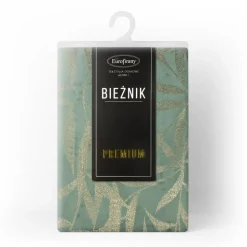 Bieżnik welwetowy BLINK 15 35x180 cm ciemnomiętowy