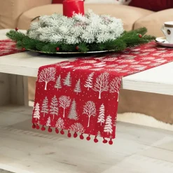 Bieżnik ZIMOWA MAGIA 24x90 cm czerwony