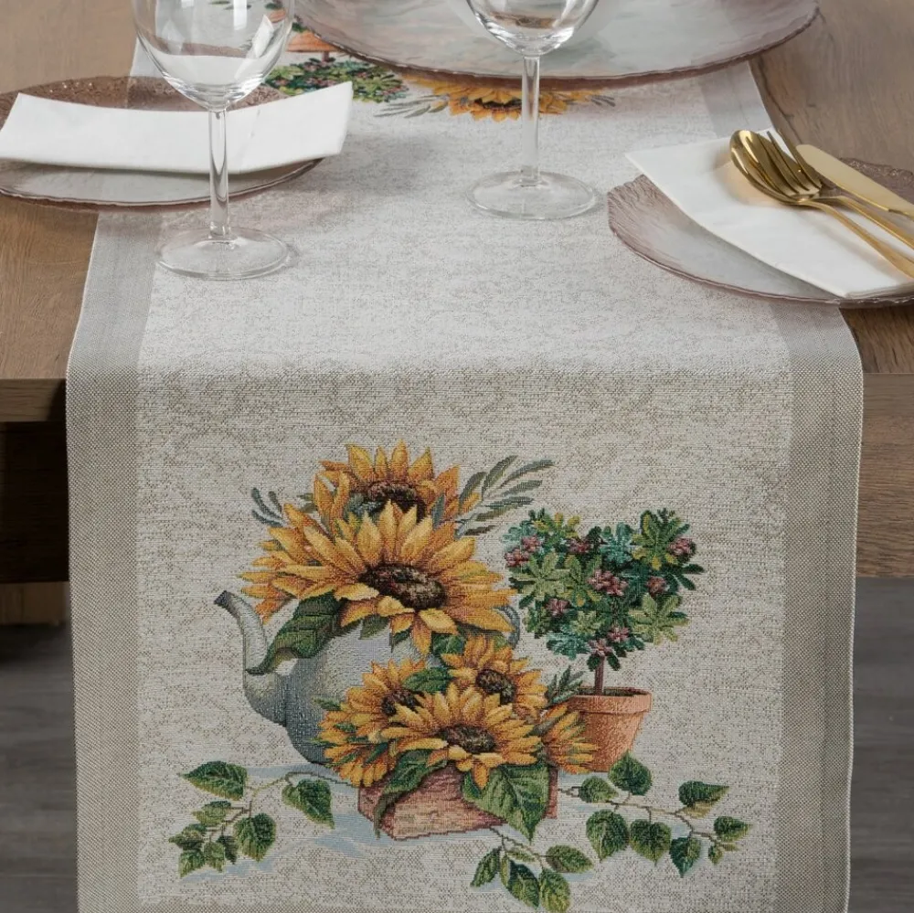 Bieżnik gobelinowy 57/NAT 45x140 cm słoneczniki * EUROFIRANY B.B. Choczyńscy Sp.J.