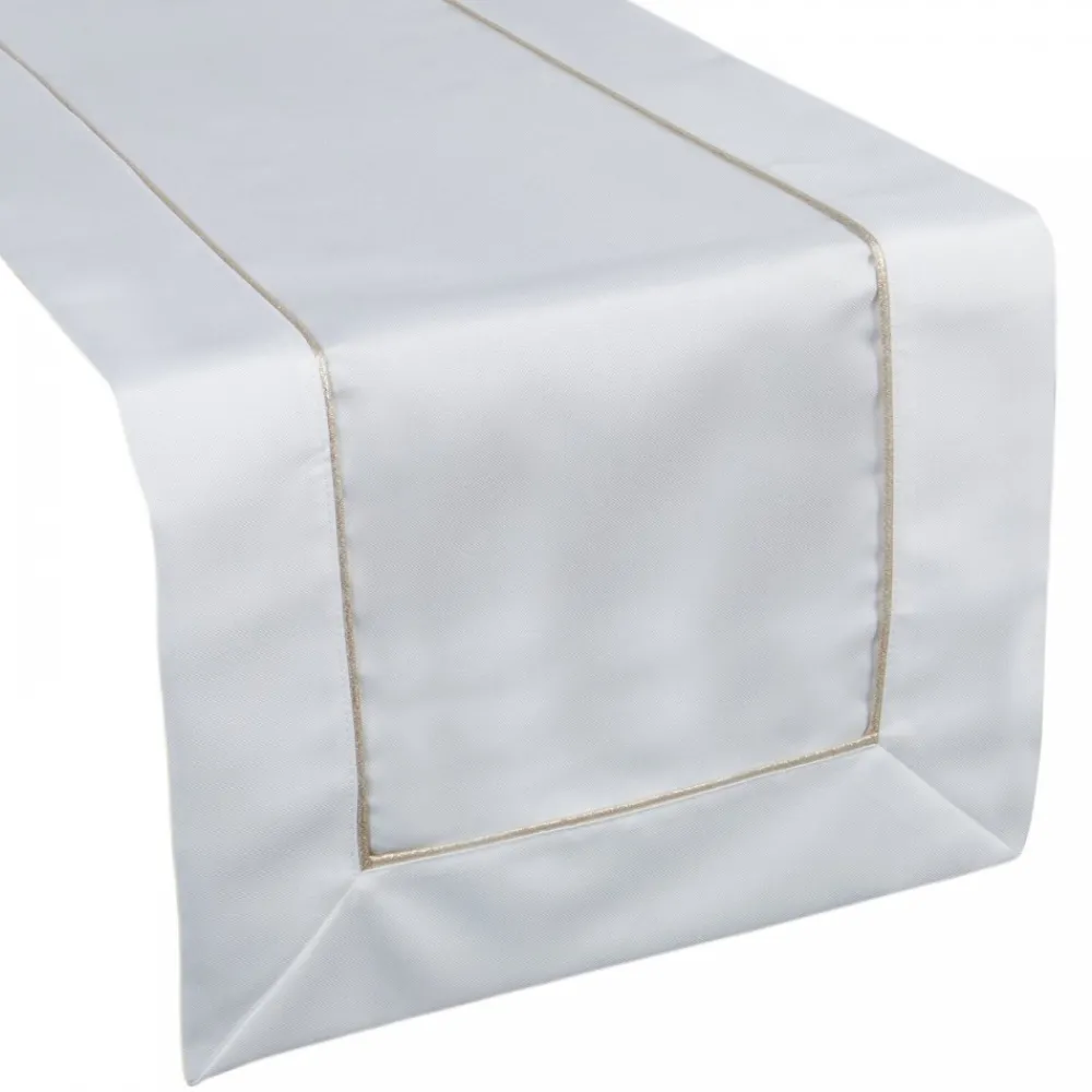 Bieżnik MADELE 40x140 cm biały złoty * EUROFIRANY B.B. Choczyńscy Sp.J.