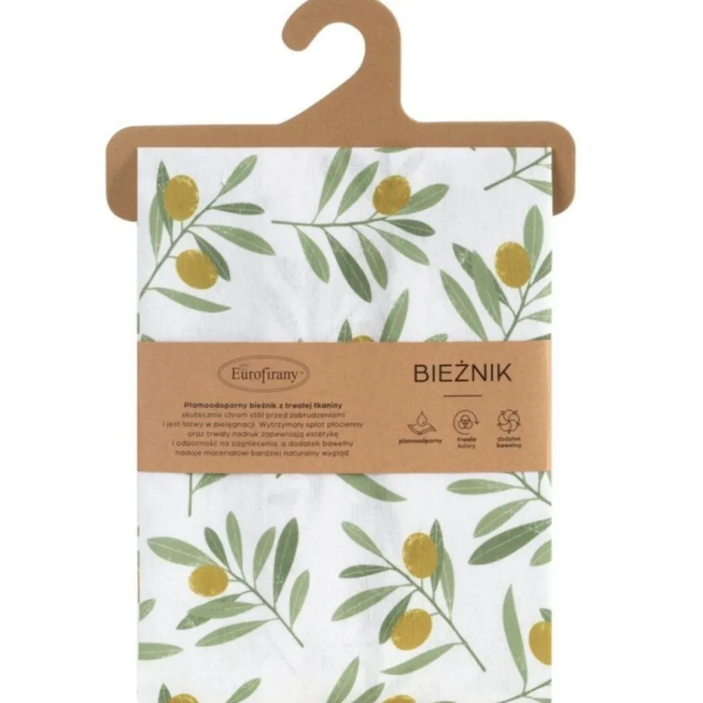 Bieżnik plamoodporny ERIN oliwki 40x140 cm * EUROFIRANY B.B. Choczyńscy Sp.J. Clearance