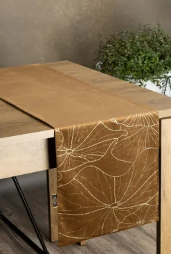 Bieżnik velvetowy BLINK 18 35x220 cm brązowy * EUROFIRANY B.B. Choczyńscy Sp.J. Discount