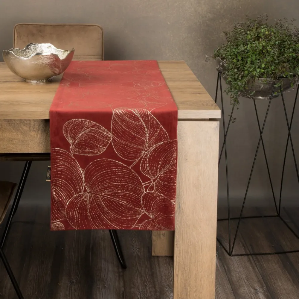 Bieżnik velvetowy BLINK 16 35x140 cm ceglasty * EUROFIRANY B.B. Choczyńscy Sp.J. Discount