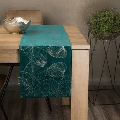 Bieżnik velvetowy BLINK 16 35x220 cm ciemnoturkusowy * EUROFIRANY B.B. Choczyńscy Sp.J. Clearance