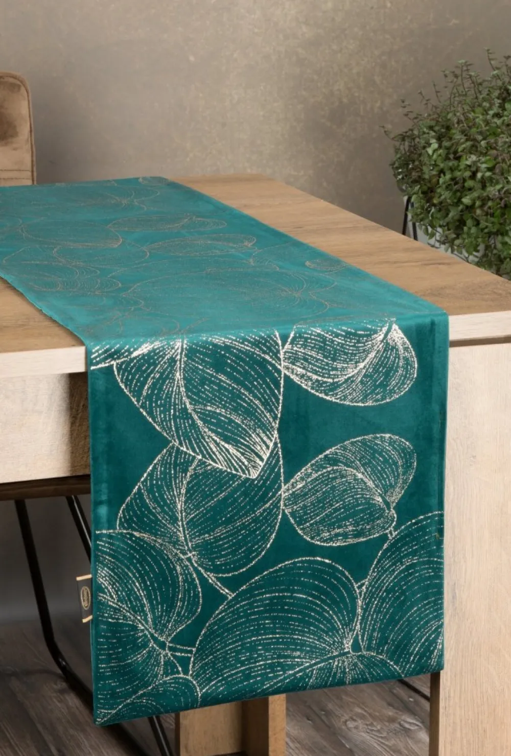 Bieżnik velvetowy BLINK 16 35x220 cm ciemnoturkusowy * EUROFIRANY B.B. Choczyńscy Sp.J. Clearance