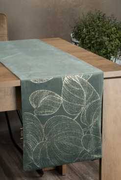 Bieżnik velvetowy BLINK 16 35x140 cm ciemnomiętowy * EUROFIRANY B.B. Choczyńscy Sp.J. Outlet