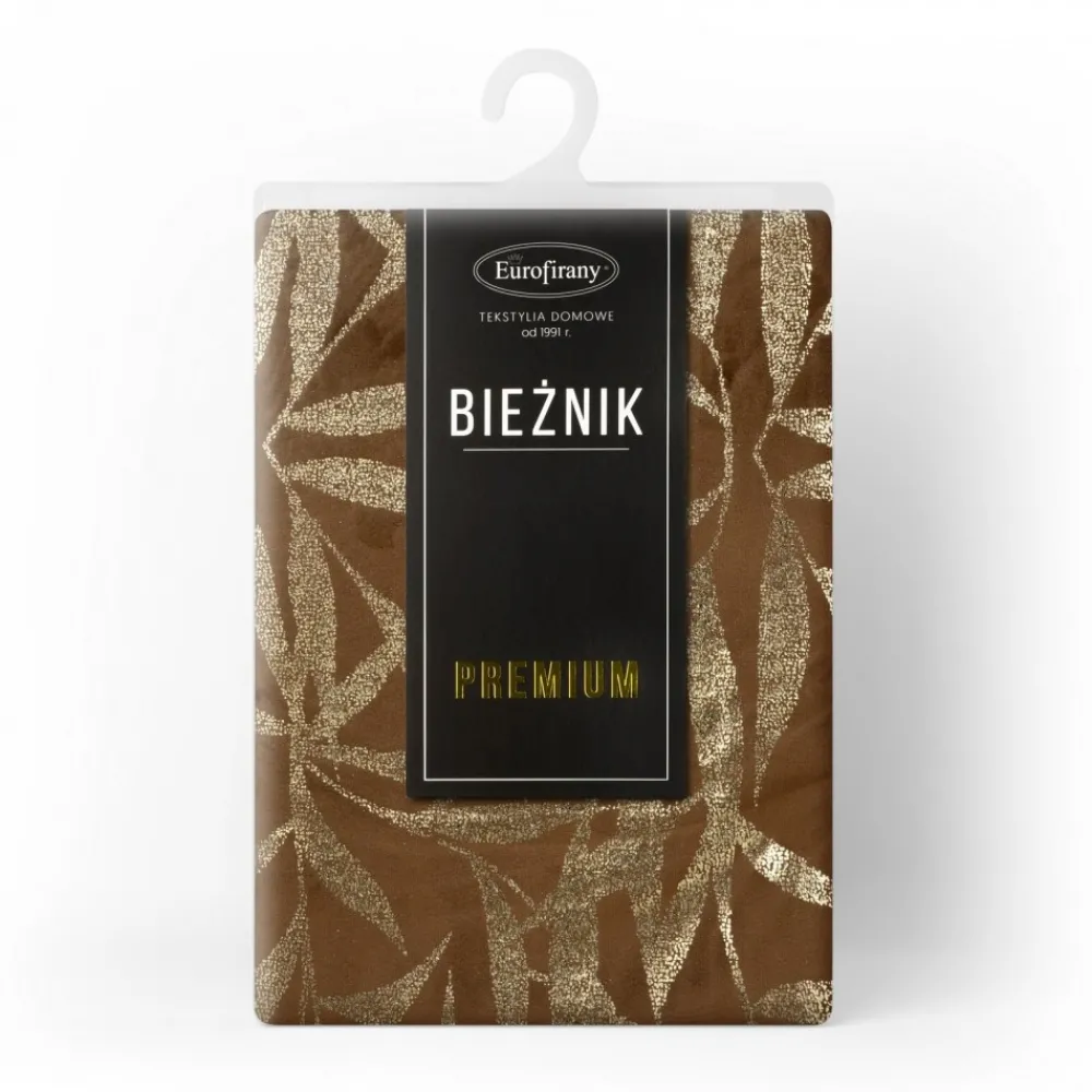 Bieżnik welwetowy BLINK 15 35x140 cm brązowy * EUROFIRANY B.B. Choczyńscy Sp.J. Sale