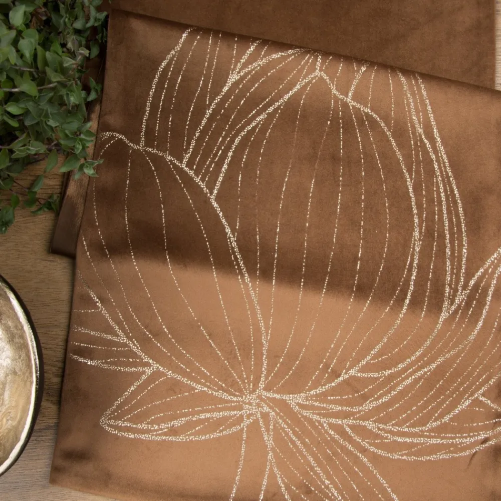 Bieżnik welwetowy BLINK 12 35x220 cm brązowy * EUROFIRANY B.B. Choczyńscy Sp.J. Outlet