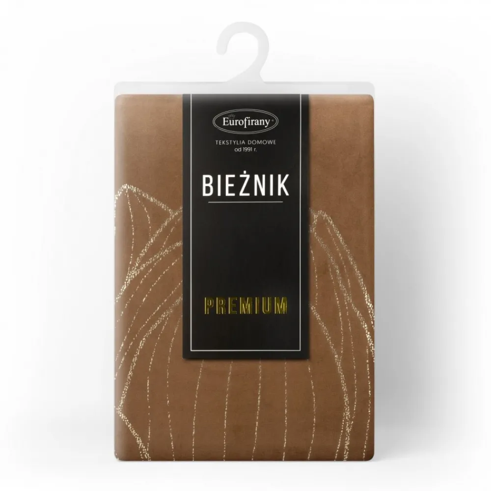 Bieżnik welwetowy BLINK 12 35x180 cm brązowy * EUROFIRANY B.B. Choczyńscy Sp.J. Outlet