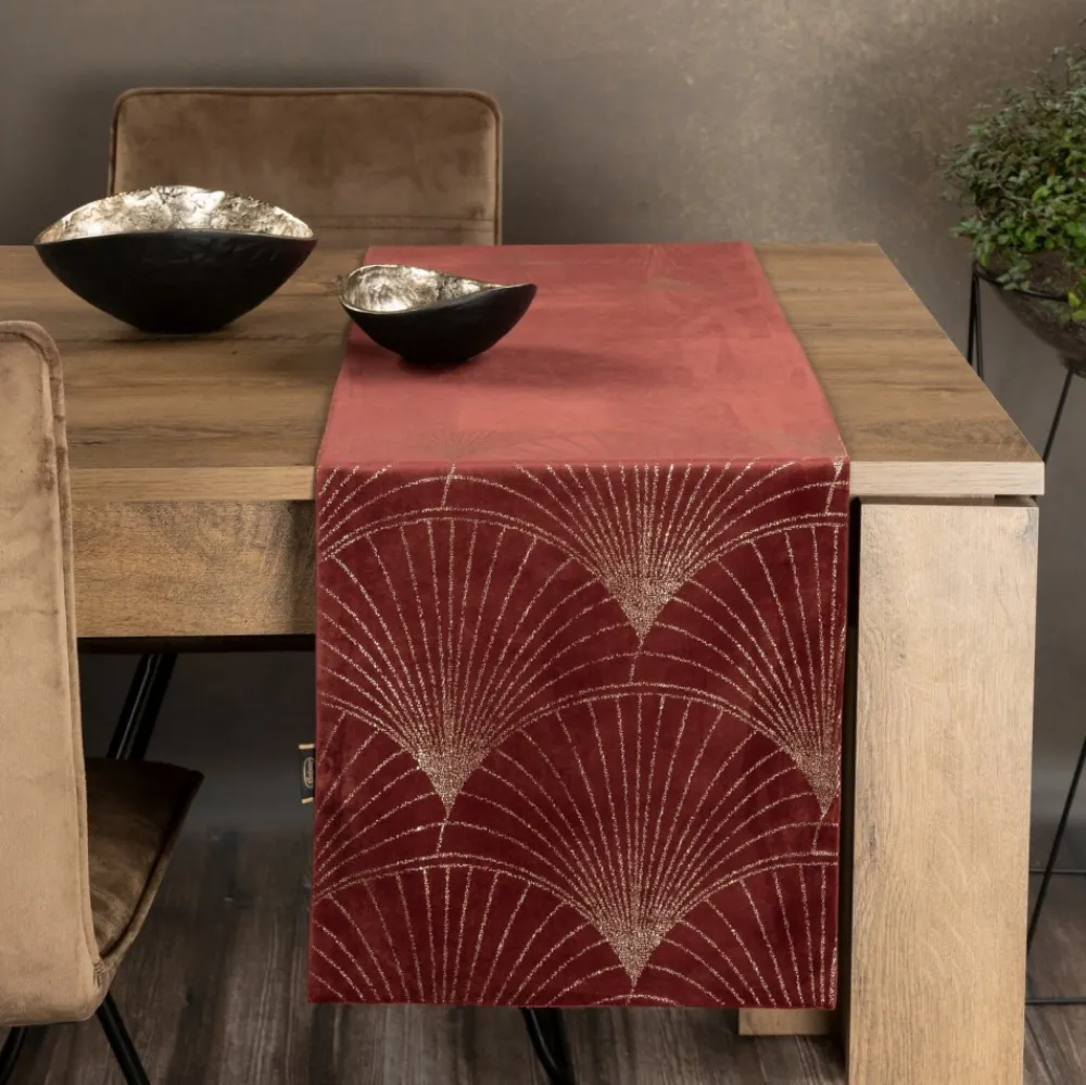 Bieżnik welwetowy BLINK 14 35x140 cm ceglasty * EUROFIRANY B.B. Choczyńscy Sp.J. Online