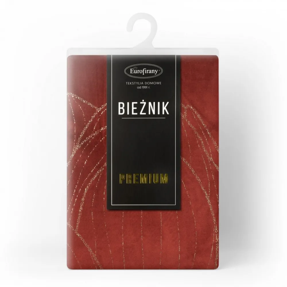 Bieżnik welwetowy BLINK 12 35x180 cm ceglasty * EUROFIRANY B.B. Choczyńscy Sp.J.